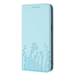 Capa de Telemóvel Magnética em Pele Vegana com Padrão de Tulipas e Borboletas, Para iPhone Air, Para iPhone 16 Pro Max, Para iPhone 16 Pro, Para iPhone 16 Plus
