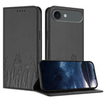 Capa de Telemóvel Magnética em Pele Vegana com Padrão de Tulipas e Borboletas, Para iPhone Air, Para iPhone 16 Pro Max, Para iPhone 16 Pro, Para iPhone 16 Plus