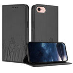Capa de Telemóvel Magnética em Pele Vegana com Padrão de Tulipas e Borboletas, Para iPhone 17e / 16e, Para iPhone 17 Pro Max, Para iPhone 17 Pro, Para iPhone 17