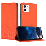 Tulips Butterfly Pattern Magnetic Vegan Leather Phone Case, For iPhone 13, For iPhone 13 mini, For iPhone 12 / 12 Pro, For iPhone 12 Pro Max