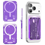 Glitter Clear Magnetic Phone Back Sticker Card Slots Bag