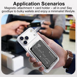 Glitter Clear Magnetic Phone Back Sticker Card Slots Bag