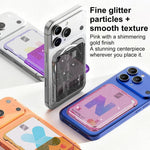 Glitter Clear Magnetic Phone Back Sticker Card Slots Bag