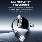 Cabo de dados de carregamento rápido USB para 8 pinos 2,4A USAMS SJ778 U94, USB para 8 pinos