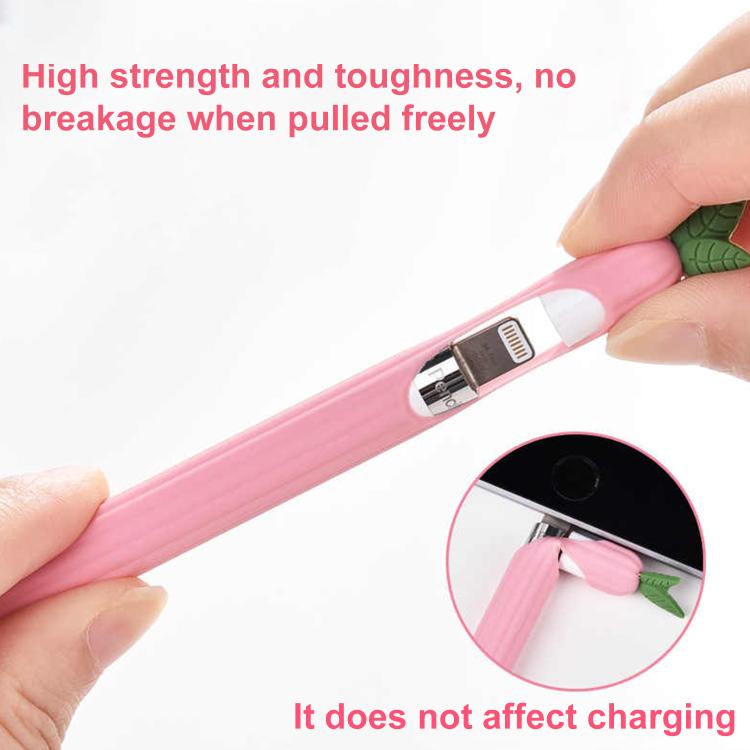 Capa de Silicone Antiderrapante XDcase Frutas & Legumes para Caneta Stylus, Para Apple Pencil Pro / 2