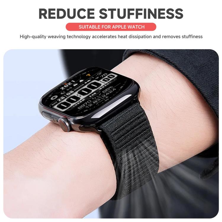 Pulseira de relógio em nylon com padrão de montanha e fivela para paraquedas xDfind, para Apple Watch 42 / 44 / 45 / 46 / 49mm, para Apple Watch 38 / 40 / 41 / S10 42mm