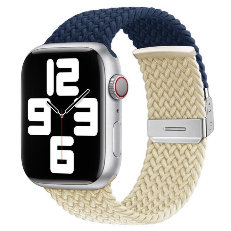 Pulseira de relógio em nylon trançado com costura e fecho de fivela xDfind, para Apple Watch 42 / 44 / 45 / 46 / 49mm, para Apple Watch 38 / 40 / 41 / S10 42mm