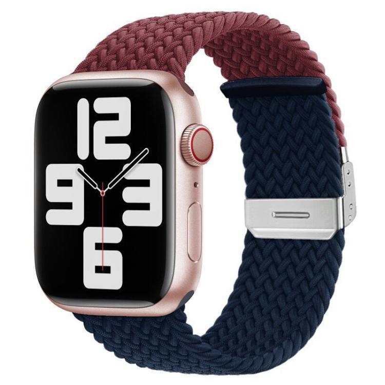 Pulseira de relógio em nylon trançado com costura e fecho de fivela xDfind, para Apple Watch 42 / 44 / 45 / 46 / 49mm, para Apple Watch 38 / 40 / 41 / S10 42mm