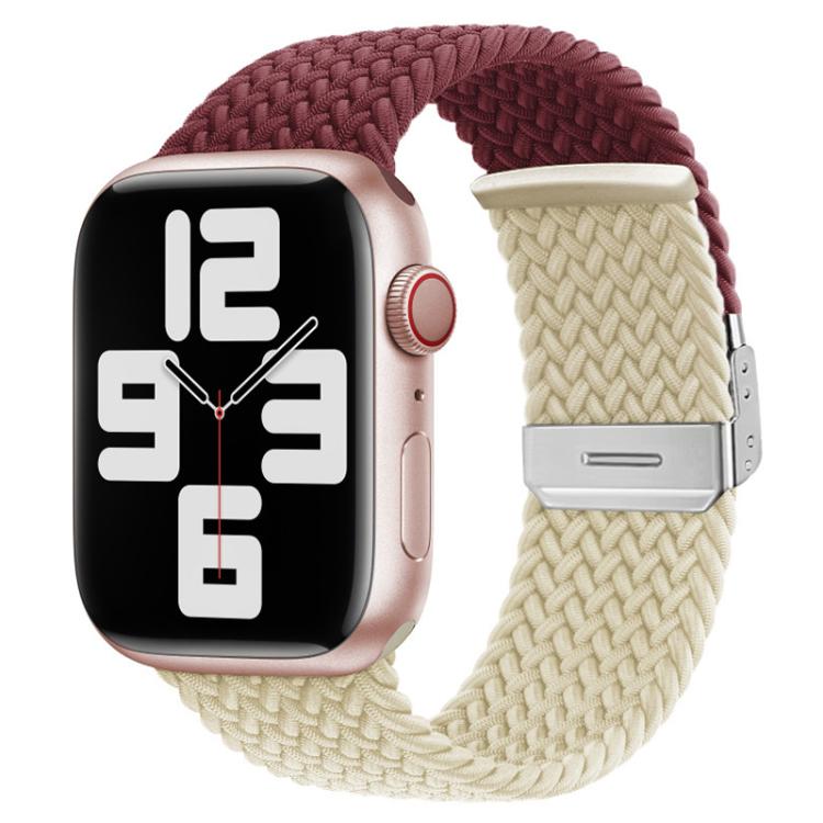 Pulseira de relógio em nylon trançado com costura e fecho de fivela xDfind, para Apple Watch 42 / 44 / 45 / 46 / 49mm, para Apple Watch 38 / 40 / 41 / S10 42mm