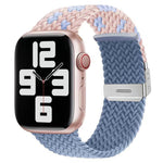 Pulseira de relógio em nylon trançado com costura e fecho de fivela xDfind, para Apple Watch 42 / 44 / 45 / 46 / 49mm, para Apple Watch 38 / 40 / 41 / S10 42mm