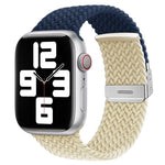 Pulseira de relógio em nylon trançado com costura e fecho de fivela xDfind, para Apple Watch 42 / 44 / 45 / 46 / 49mm, para Apple Watch 38 / 40 / 41 / S10 42mm