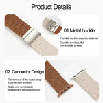 Pulseira de relógio em nylon trançado com costura e fecho de fivela xDfind, para Apple Watch 42 / 44 / 45 / 46 / 49mm, para Apple Watch 38 / 40 / 41 / S10 42mm