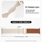 Pulseira de relógio em nylon trançado com costura e fecho de fivela xDfind, para Apple Watch 42 / 44 / 45 / 46 / 49mm, para Apple Watch 38 / 40 / 41 / S10 42mm