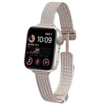 Pulseira de Relógio em Aço Inoxidável com Fecho Magnético xDfind Wheat Ear, Para Apple Watch 42 / 44 / 45 / 46 / 49mm, Para Apple Watch 38 / 40 / 41 / S10 42mm