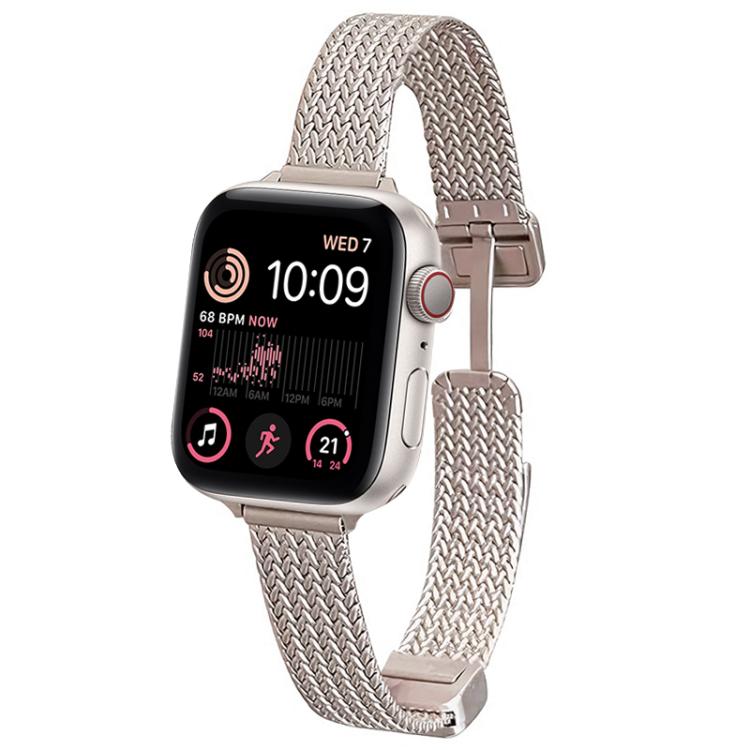 Pulseira de Relógio em Aço Inoxidável com Fecho Magnético xDfind Wheat Ear, Para Apple Watch 42 / 44 / 45 / 46 / 49mm, Para Apple Watch 38 / 40 / 41 / S10 42mm