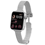 Pulseira de Relógio em Aço Inoxidável com Fecho Magnético xDfind Wheat Ear, Para Apple Watch 42 / 44 / 45 / 46 / 49mm, Para Apple Watch 38 / 40 / 41 / S10 42mm