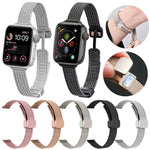 Pulseira de Relógio em Aço Inoxidável com Fecho Magnético xDfind Wheat Ear, Para Apple Watch 42 / 44 / 45 / 46 / 49mm, Para Apple Watch 38 / 40 / 41 / S10 42mm