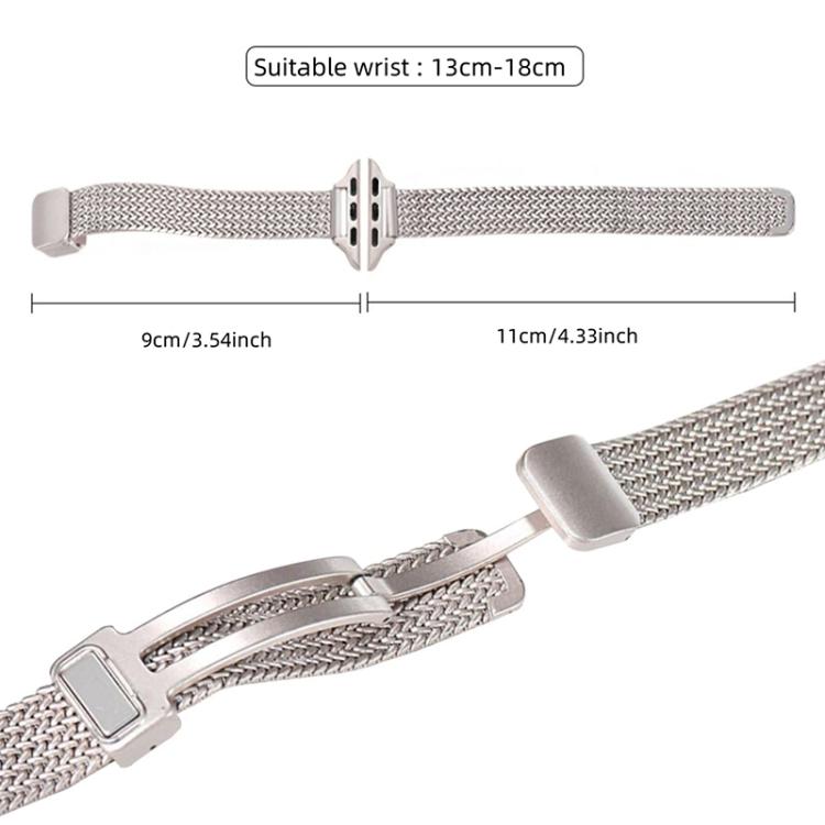 Pulseira de Relógio em Aço Inoxidável com Fecho Magnético xDfind Wheat Ear, Para Apple Watch 42 / 44 / 45 / 46 / 49mm, Para Apple Watch 38 / 40 / 41 / S10 42mm