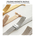 Pulseira de Relógio em Aço Inoxidável com Fecho Magnético xDfind Wheat Ear, Para Apple Watch 42 / 44 / 45 / 46 / 49mm, Para Apple Watch 38 / 40 / 41 / S10 42mm