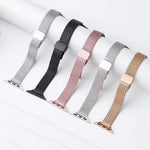 Pulseira de Relógio em Aço Inoxidável com Fecho Magnético xDfind Wheat Ear, Para Apple Watch 42 / 44 / 45 / 46 / 49mm, Para Apple Watch 38 / 40 / 41 / S10 42mm