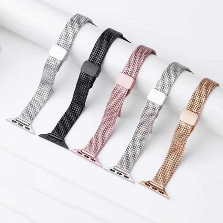 Pulseira de Relógio em Aço Inoxidável com Fecho Magnético xDfind Wheat Ear, Para Apple Watch 42 / 44 / 45 / 46 / 49mm, Para Apple Watch 38 / 40 / 41 / S10 42mm