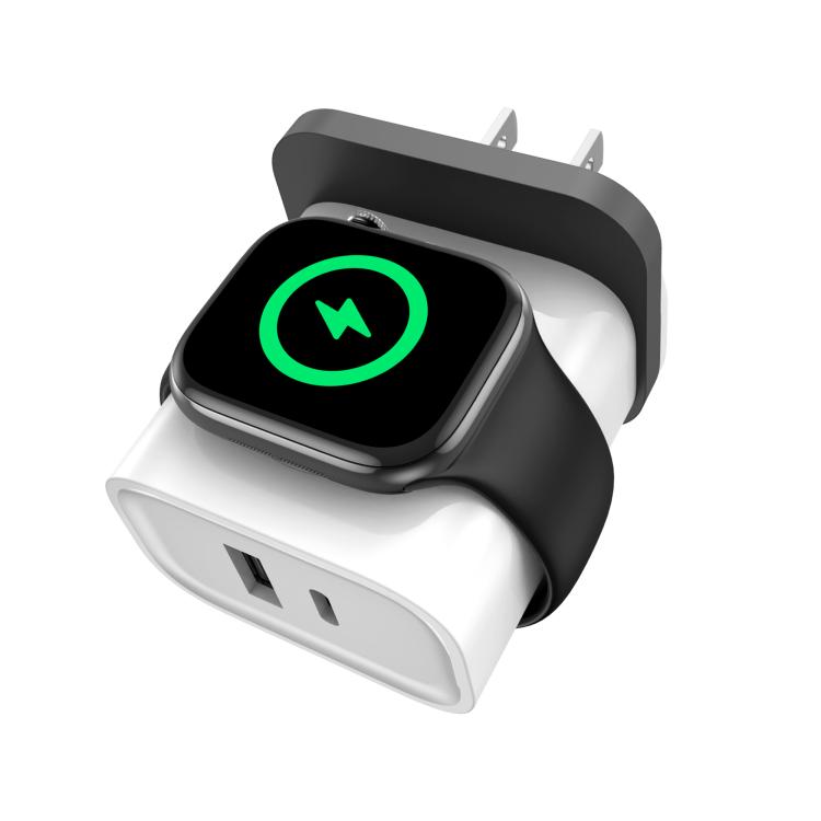 Carregador multifuncional XL-16 3 em 1 20W USB + Type-C para Apple Watch com função de carregamento sem fios, ficha: ficha US