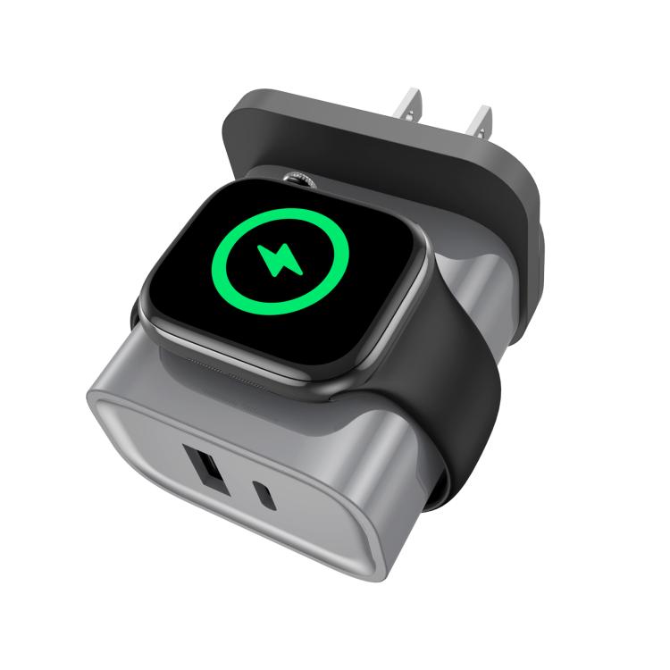 Carregador multifuncional XL-16 3 em 1 20W USB + Type-C para Apple Watch com função de carregamento sem fios, ficha: ficha US