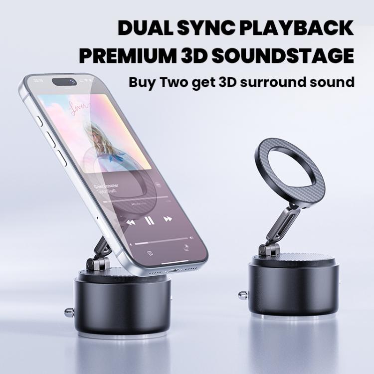 Coluna Bluetooth com Suporte Magnético Multifuncional para Telemóvel A5, A5 (Preto), A5 (Azul Escuro)