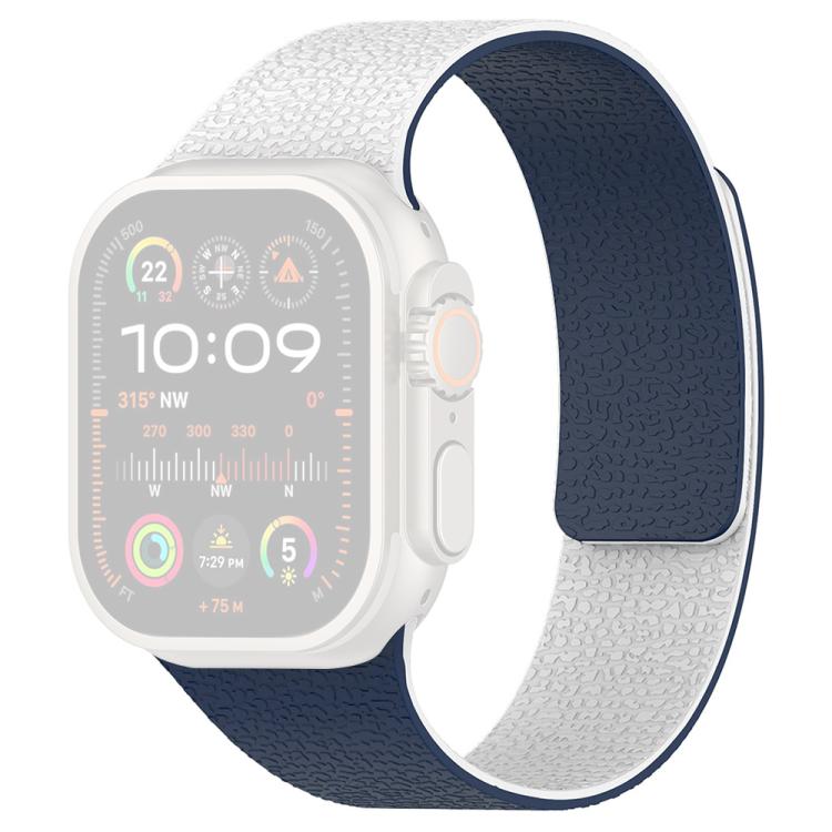 Pulseira de Relógio em Silicone Magnético com Textura Litchi e Blocos de Cor xDfind, Para Apple Watch 42 / 44 / 45 / 46 / 49mm, Para Apple Watch 38 / 40 / 41 / S11 42mm