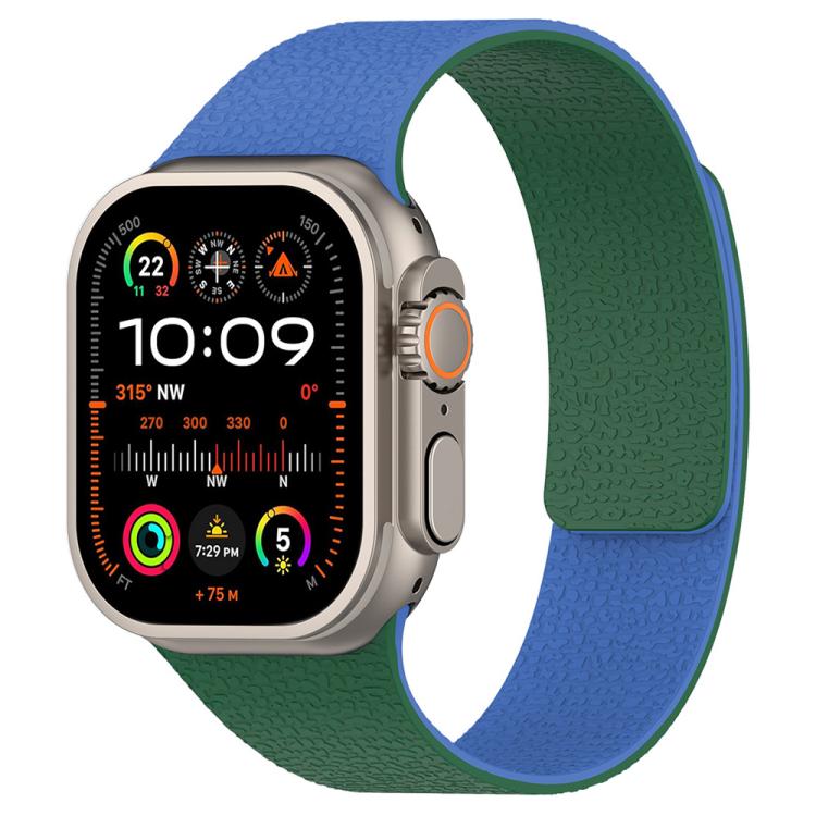 Pulseira de Relógio em Silicone Magnético com Textura Litchi e Blocos de Cor xDfind, Para Apple Watch 42 / 44 / 45 / 46 / 49mm, Para Apple Watch 38 / 40 / 41 / S11 42mm