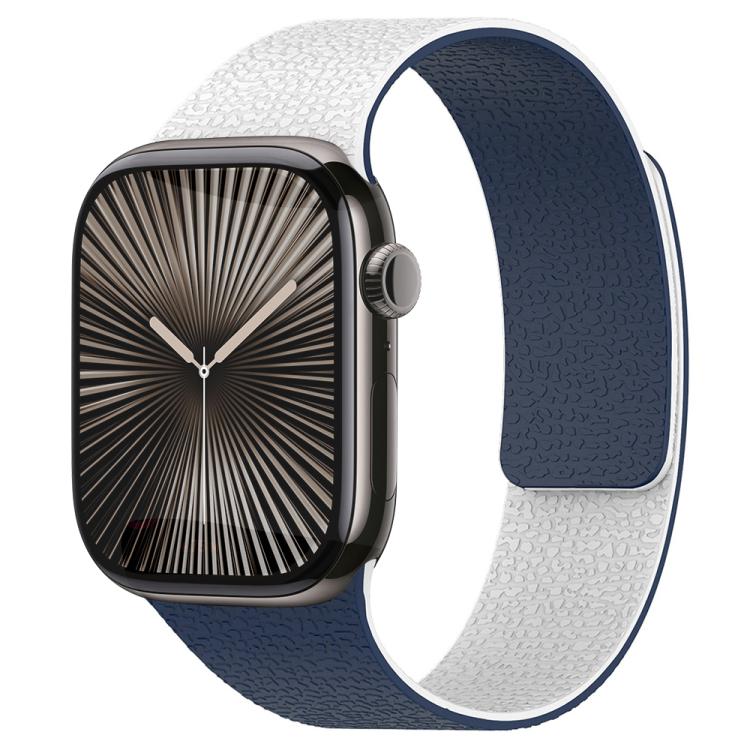 Pulseira de Relógio em Silicone Magnético com Textura Litchi e Blocos de Cor xDfind, Para Apple Watch 42 / 44 / 45 / 46 / 49mm, Para Apple Watch 38 / 40 / 41 / S11 42mm