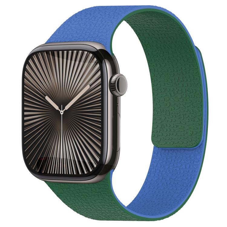 Pulseira de Relógio em Silicone Magnético com Textura Litchi e Blocos de Cor xDfind, Para Apple Watch 42 / 44 / 45 / 46 / 49mm, Para Apple Watch 38 / 40 / 41 / S11 42mm