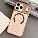 Capa de Telemóvel Magnética Híbrida em TPU com Sensação de Pele e PC com Suporte, Para iPhone 17 Pro Max, Para iPhone 17 Pro, Para iPhone 17, Para iPhone 16 Pro Max, Para iPhone 16 Pro, Para iPhone 16, Para iPhone 15 Pro Max, Para iPhone 15 Pro