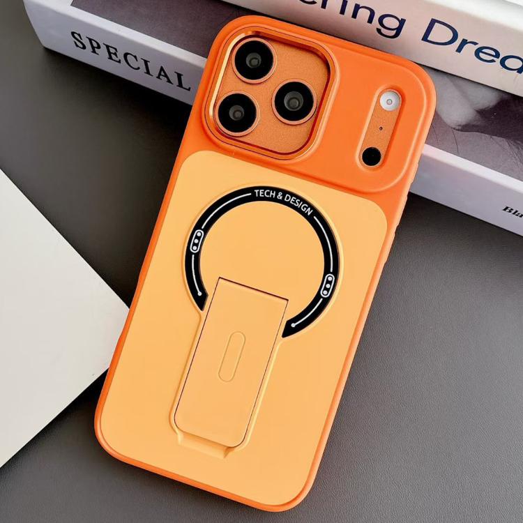 Capa de Telemóvel Magnética Híbrida em TPU com Sensação de Pele e PC com Suporte, Para iPhone 17 Pro Max, Para iPhone 17 Pro, Para iPhone 17, Para iPhone 16 Pro Max, Para iPhone 16 Pro, Para iPhone 16, Para iPhone 15 Pro Max, Para iPhone 15 Pro