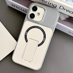 Capa de Telemóvel Magnética Híbrida em TPU com Sensação de Pele e PC com Suporte, Para iPhone 17 Pro Max, Para iPhone 17 Pro, Para iPhone 17, Para iPhone 16 Pro Max, Para iPhone 16 Pro, Para iPhone 16, Para iPhone 15 Pro Max, Para iPhone 15 Pro