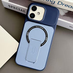 Capa de Telemóvel Magnética Híbrida em TPU com Sensação de Pele e PC com Suporte, Para iPhone 17 Pro Max, Para iPhone 17 Pro, Para iPhone 17, Para iPhone 16 Pro Max, Para iPhone 16 Pro, Para iPhone 16, Para iPhone 15 Pro Max, Para iPhone 15 Pro