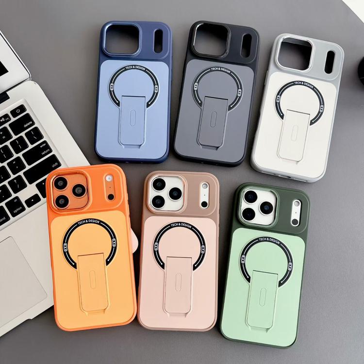 Capa de Telemóvel Magnética Híbrida em TPU com Sensação de Pele e PC com Suporte, Para iPhone 15, Para iPhone 14, Para iPhone 14 Pro, Para iPhone 14 Pro Max, Para iPhone 13 Pro Max, Para iPhone 13 Pro, Para iPhone 13