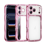 Capa de Telemóvel em TPU Electroplated com Diamantes em Forma de Estrela Ondulada e Torcida, Resistente a Choques, Para iPhone 17 Pro Max, Para iPhone 17 Pro, Para iPhone 17, Para iPhone 16 Pro Max, Para iPhone 16 Pro, Para iPhone 16