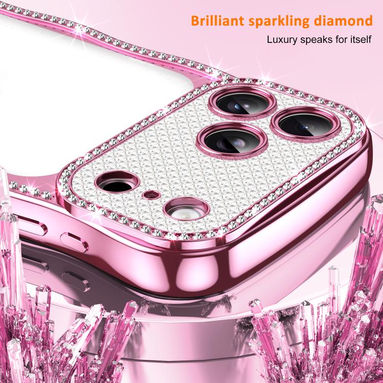 Capa de Telemóvel em TPU Electroplated com Diamantes em Forma de Estrela Ondulada e Torcida, Resistente a Choques, Para iPhone 17 Pro Max, Para iPhone 17 Pro, Para iPhone 17, Para iPhone 16 Pro Max, Para iPhone 16 Pro, Para iPhone 16