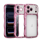 Capa de Telemóvel em TPU Electroplated com Diamantes em Forma de Estrela Ondulada e Torcida, Resistente a Choques, Para iPhone 17 Pro Max, Para iPhone 17 Pro, Para iPhone 17, Para iPhone 16 Pro Max, Para iPhone 16 Pro, Para iPhone 16