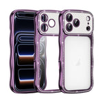 Capa de Telemóvel em TPU Electroplated com Diamantes em Forma de Estrela Ondulada e Torcida, Resistente a Choques, Para iPhone 17 Pro Max, Para iPhone 17 Pro, Para iPhone 17, Para iPhone 16 Pro Max, Para iPhone 16 Pro, Para iPhone 16