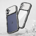 Capa de Telemóvel em TPU Electroplated com Diamantes em Forma de Estrela Ondulada e Torcida, Resistente a Choques, Para iPhone 17 Pro Max, Para iPhone 17 Pro, Para iPhone 17, Para iPhone 16 Pro Max, Para iPhone 16 Pro, Para iPhone 16