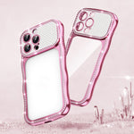 Capa de Telemóvel em TPU Electroplated com Diamantes em Forma de Estrela Ondulada e Torcida, Resistente a Choques, Para iPhone 17 Pro Max, Para iPhone 17 Pro, Para iPhone 17, Para iPhone 16 Pro Max, Para iPhone 16 Pro, Para iPhone 16