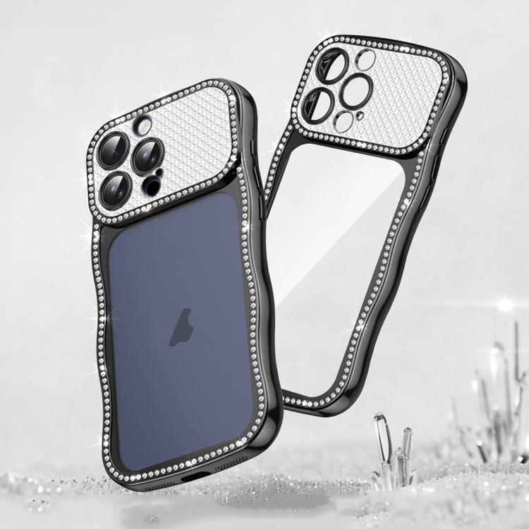 Capa de Telemóvel em TPU Electroplated com Diamantes em Forma de Estrela Ondulada e Torcida, Resistente a Choques, Para iPhone 17 Pro Max, Para iPhone 17 Pro, Para iPhone 17, Para iPhone 16 Pro Max, Para iPhone 16 Pro, Para iPhone 16