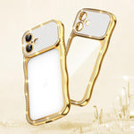 Capa de Telemóvel em TPU Electroplated com Diamantes em Forma de Estrela Ondulada e Torcida, Resistente a Choques, Para iPhone 17 Pro Max, Para iPhone 17 Pro, Para iPhone 17, Para iPhone 16 Pro Max, Para iPhone 16 Pro, Para iPhone 16