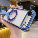 Capa de Telemóvel Magnética em TPU + Acrílico com Anel Suporte Crystal Shield, Para iPhone 17 Pro Max, Para iPhone 17 Pro, Para iPhone 17, Para iPhone Air, Para iPhone 16 Pro Max, Para iPhone 16 Pro