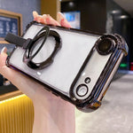 Capa de Telemóvel Magnética em TPU + Acrílico com Anel Suporte Crystal Shield, Para iPhone 17 Pro Max, Para iPhone 17 Pro, Para iPhone 17, Para iPhone Air, Para iPhone 16 Pro Max, Para iPhone 16 Pro