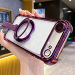Capa de Telemóvel Magnética em TPU + Acrílico com Anel Suporte Crystal Shield, Para iPhone 17 Pro Max, Para iPhone 17 Pro, Para iPhone 17, Para iPhone Air, Para iPhone 16 Pro Max, Para iPhone 16 Pro