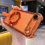 Capa de Telemóvel Magnética em TPU + Acrílico com Anel Suporte Crystal Shield, Para iPhone 17 Pro Max, Para iPhone 17 Pro, Para iPhone 17, Para iPhone Air, Para iPhone 16 Pro Max, Para iPhone 16 Pro