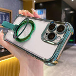 Capa de Telemóvel Magnética em TPU + Acrílico com Anel Suporte Crystal Shield, Para iPhone 16 Plus, Para iPhone 16, Para iPhone 15 Pro Max, Para iPhone 15 Pro, Para iPhone 15 Plus, Para iPhone 15